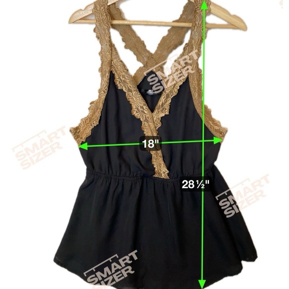 BKE Boutique Babydoll Peplum Tank Top S Black Glam Clubwear Boho Chic Whimsigoth - Picture 5 of 9